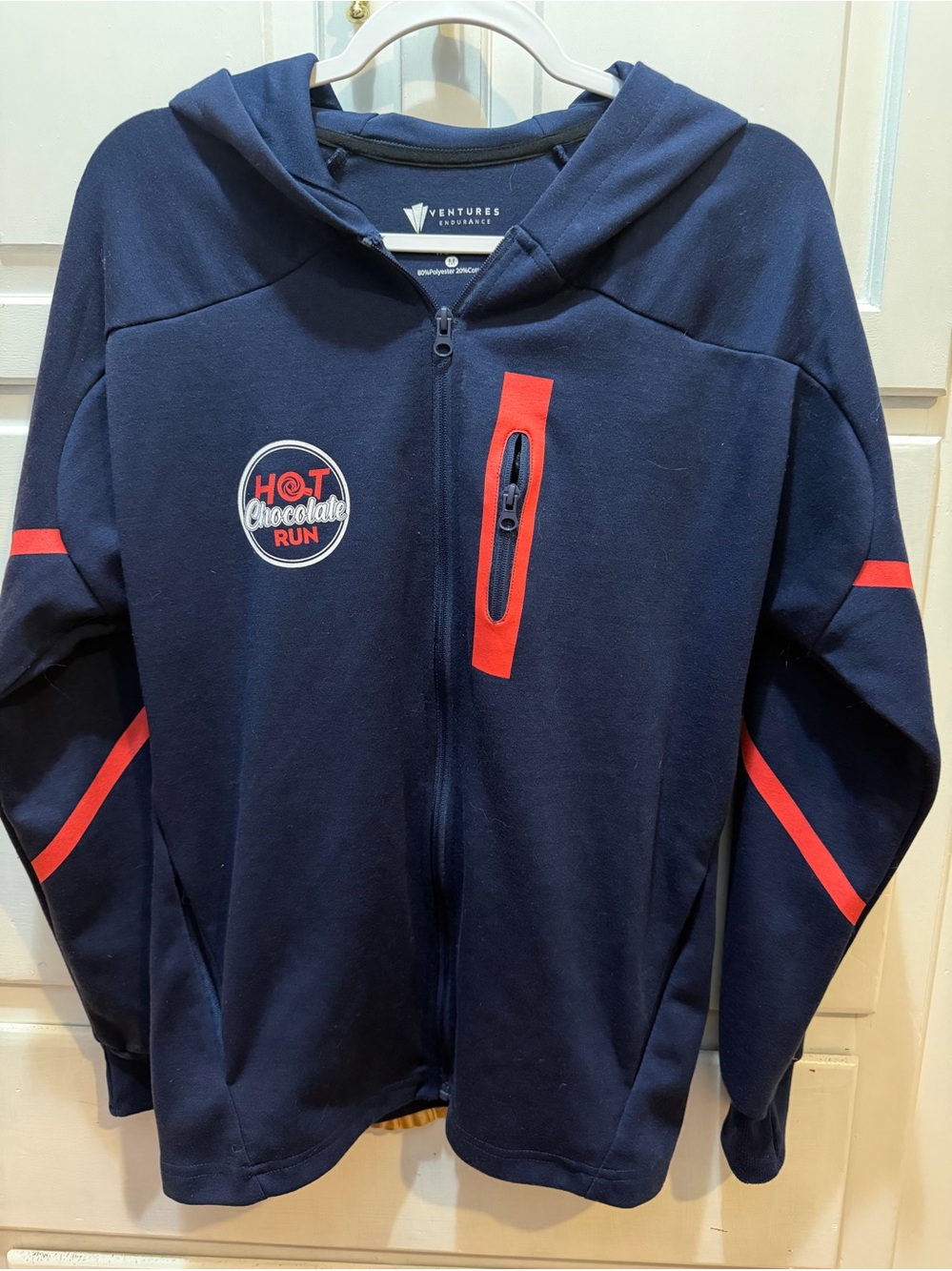 VENTURES ENDURANCE WOMENS HOT CHOCOLATE RUN HOODIE SIZE M NAVY